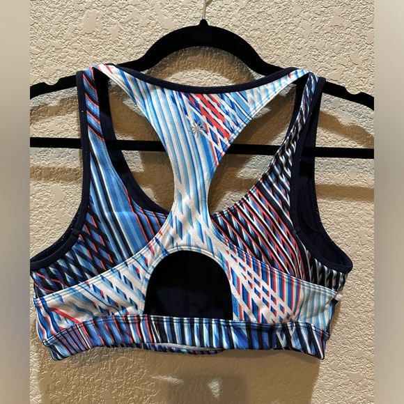 Athleta Double Dare Sports Bra, Size Small, Multi color - Picture 2 of 3